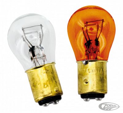 161095 - GZP Amber glass bulb BAY15D 1157 socket