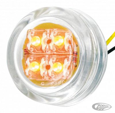 165237 - GZP Mini round marker amber LED & clear