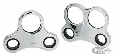 169309 - GZP Chr billet Dual gauge f/T-bar 2 hole