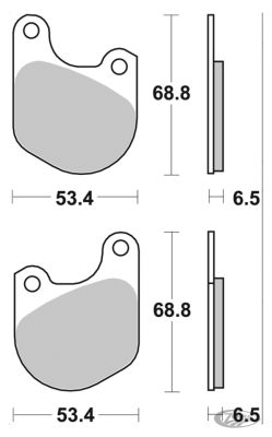 231270 - SBS HF Brake Pads FX/XL 77- Front
