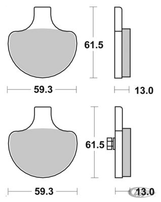 231275 - SBS HF Brake pads HD84-99 front