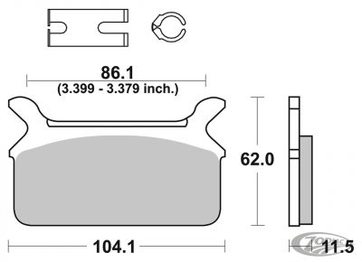 231277 - SBS HF Brake pads FLHS/FLT/FLHT 86-99 RR