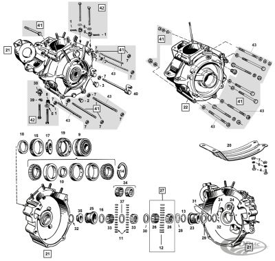 231434 - Eastern R/Crankcase bearing race 40-54