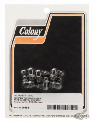 231687 - 6-pck Colony Grease Fitting, parkerized