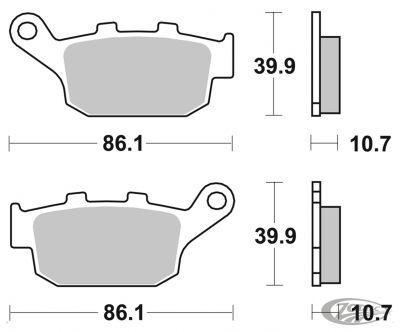 231810 - SBS HF Rear brake pads Buell 98-02