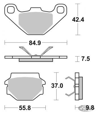 231813 - SBS HF Rear brake pads Buell 94-97