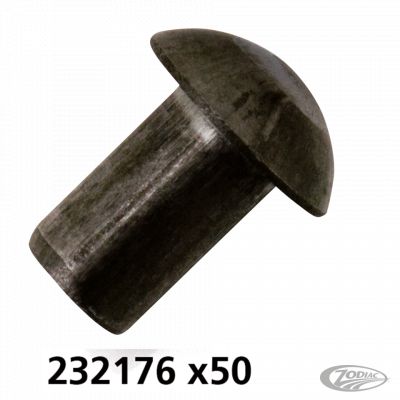 232176 - Samwel 50pck Black Round Head Rivet 3/16"x1/4"