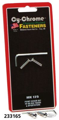 233165 - Midwest Chrome SHCS button head screws point cvr