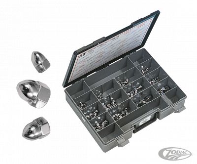 233202 - Midwest Assortment tray chrome acorn nuts UNF/C