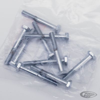 233254 - Midwest 10pck Chrome hex head screws 1/4-28x2