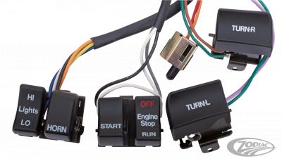233852 - DAYTONA LH chrome switch & wire kit HD82-95