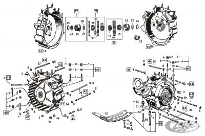 234066 - COLONY Lower motor mnt kit 45CI VL30-36 Chrome