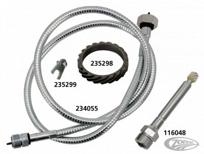 234296 - Samwel Black cable for non-stock speedo on 45CI