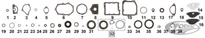 234841 - JAMES 5pck Kicker gasket silicone #33295-36