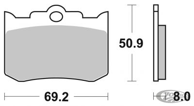 236081 - SBS brake pads Carbon Tech PM 125x4R