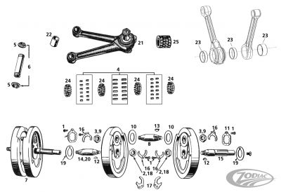 238213 - Samwel Crank pin lock washers, set of 2 45CI