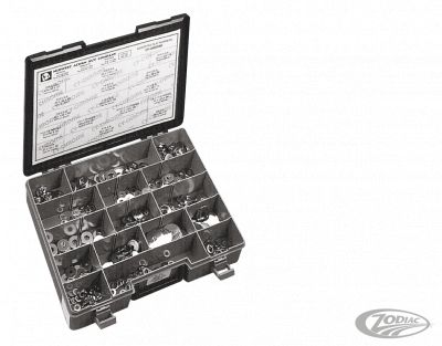 238245 - Midwest Ass.tray flat washers chr.16 sizes