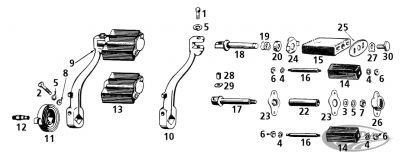 238946 - Colony Starter pedal axle kit, white pla