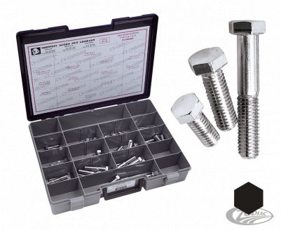 239325 - Midwest 5pck Chr. hex head screws 7/16-14x2