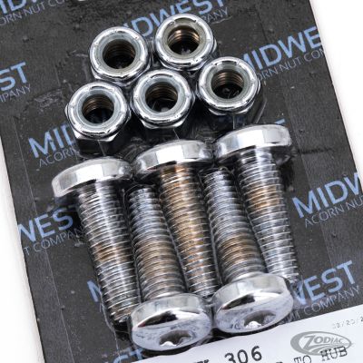 239910 - Midwest Chrome disc screws & nuts 3/8-16x1.25