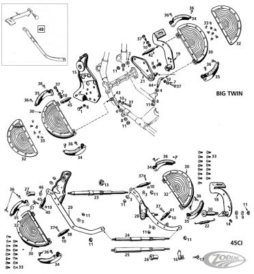 239975 - Samwel Rear brake pedal, chrome 45CI39-