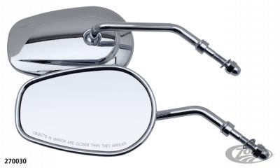 270030 - GZP Chrome tapered mirrors, 4" stem