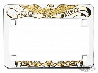 301827 - GZP GO/CHR license plate frame Eagle Spi