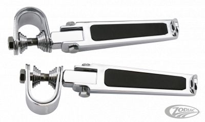 351199 - GZP Chrome clamp-on folding footpegs, pa