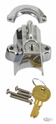 370052 - GZP Chrome Helmet lock and key kit