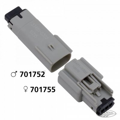 701755 - NAMZ Molex 07Up 3-Position Female Gray OEM725