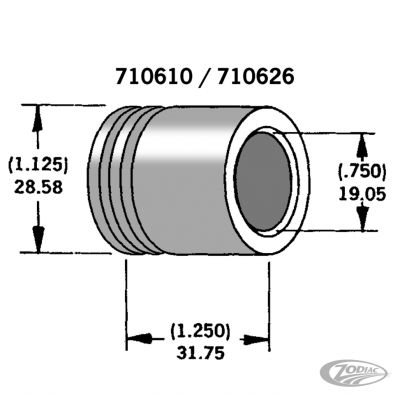 710610 - Bender Cycle Axle spacer zinc plated #41595-86