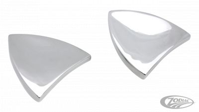 712871 - V-Twin Chrome Mirror Block Off Plates FLT96-13