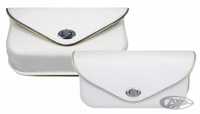 724340 - V-Twin Windshield Pouch White/Silv Trim FL60-84