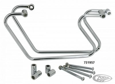 731957 - FEHLING Chrome saddlebag supports FXDF08-17