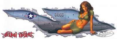 734068 - LeThaL ThReaT Bomber Girl Right Decal