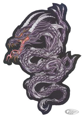 734088 - LeThaL ThReaT Gray Dragon patch 12"x8.5"
