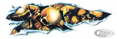 734143 - LeThaL ThReaT Skull shread right decal 2 3/4"x8 1/8"