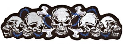 734277 - LeThaL ThReaT String of Skulls patch 12.25"x3.5"