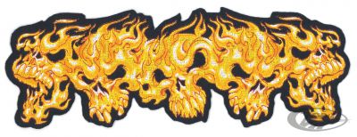 734284 - LeThaL ThReaT Fire Skulls patch 11.25"x4"