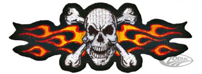 734368 - LeThaL ThReaT Yellow Flame Skull Mini Patch