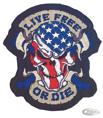 734578 - LeThaL ThReaT LIVE FREE OR DIE USA SKULL 6,5"X5"
