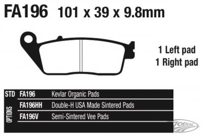 734750 - EBC-HH Victory 08-up RR brake pads