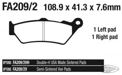 734754 - EBC-HH FR XG16-20 Scout 17-up brake pads