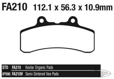 734756 - EBC-V Buell 94-97 FR brake pads