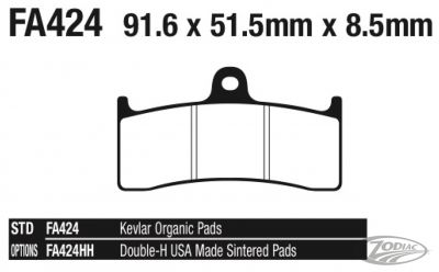 734778 - EBC-HH brake pads F15 TH=8mm