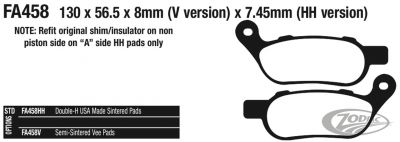 734786 - EBC-V rear brake pads BT08-17