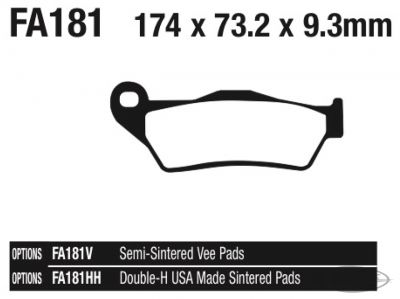 734837 - EBC-V brake pads R25