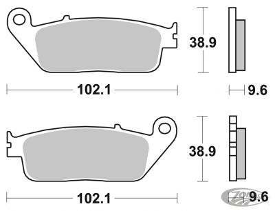 734856 - SBS HLS RR Brake pads Indian 14-up