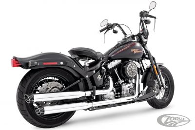 735818 - FREEDOM RACING SLIP-ONS BLACK TIPS FLSTN07-17