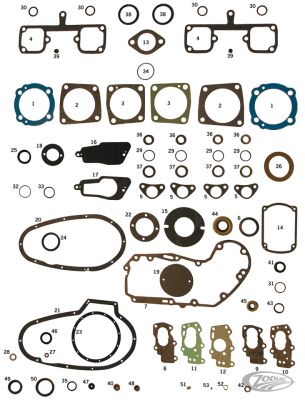 740385 - JAMES 10pck Gasket rocker cover XL70-85